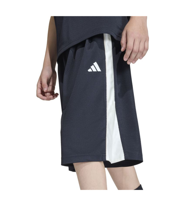 Calça Infantil adidas Std Sho pretas/brancas