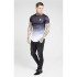 T-shirt Siksilk Raglan com bainha curva para homem