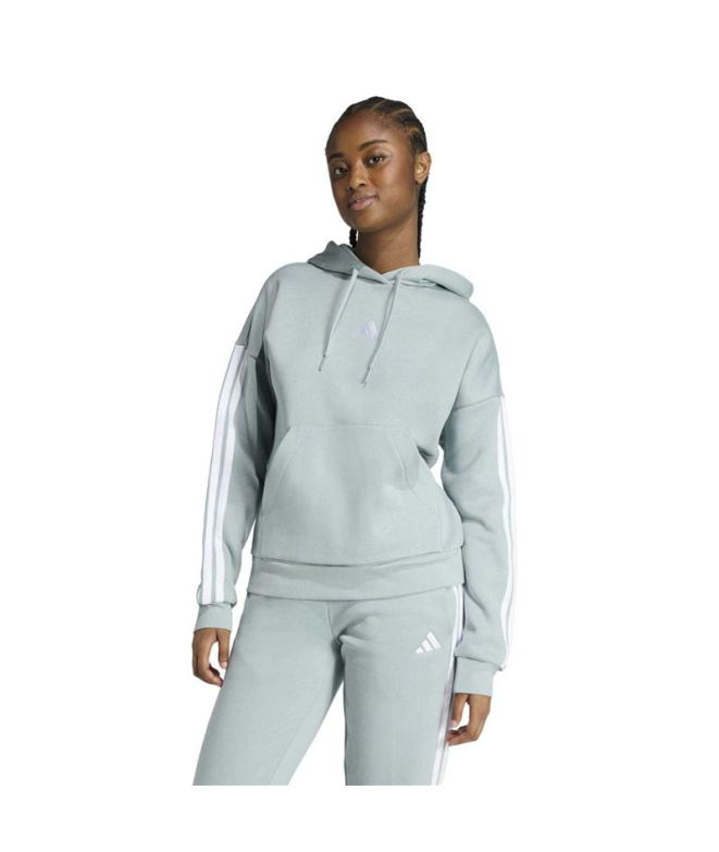 Mulher adidas 3 Stripes FL HD Moletom /Branco