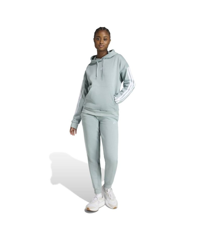 Mulher adidas 3 Stripes FL HD Moletom /Branco