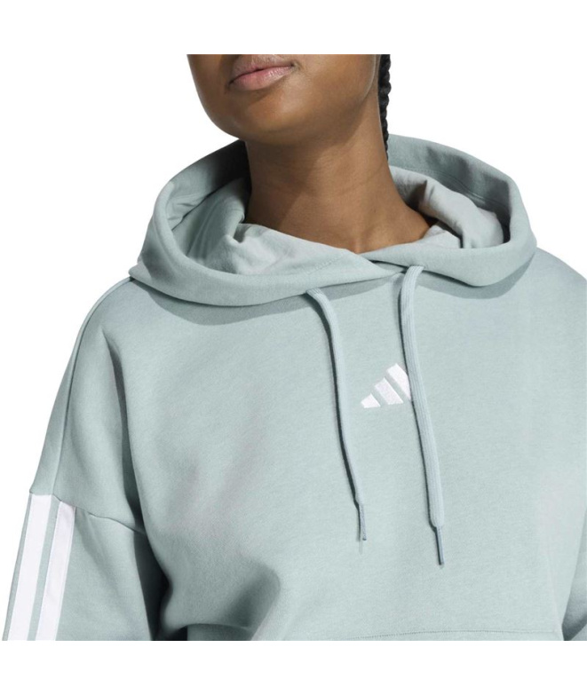 Mulher adidas 3 Stripes FL HD Moletom /Branco