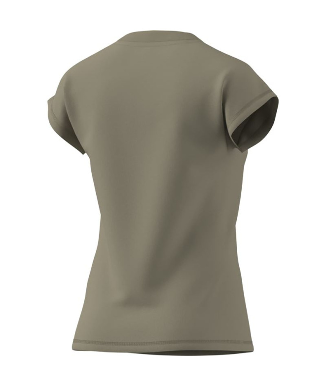 T-shirt Femme adidas Linear Sj, coloris Bed/White