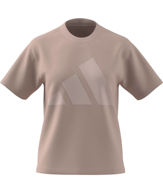 Camiseta Mulher rosa adidas Big Logo Sj