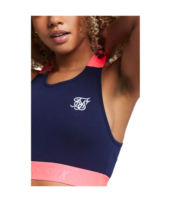 Fitness Top Siksilk Neon Tape Bralette Femmes