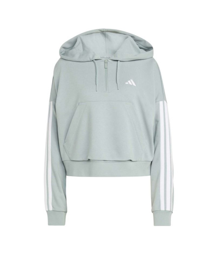 Casaco adidas 3-Stripes Ft Qz Hd Mulher Sama/Branca