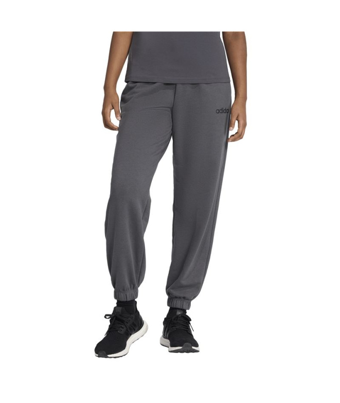 Pantalones Adidas Linear Ft Cf Mujer Gris/Negro