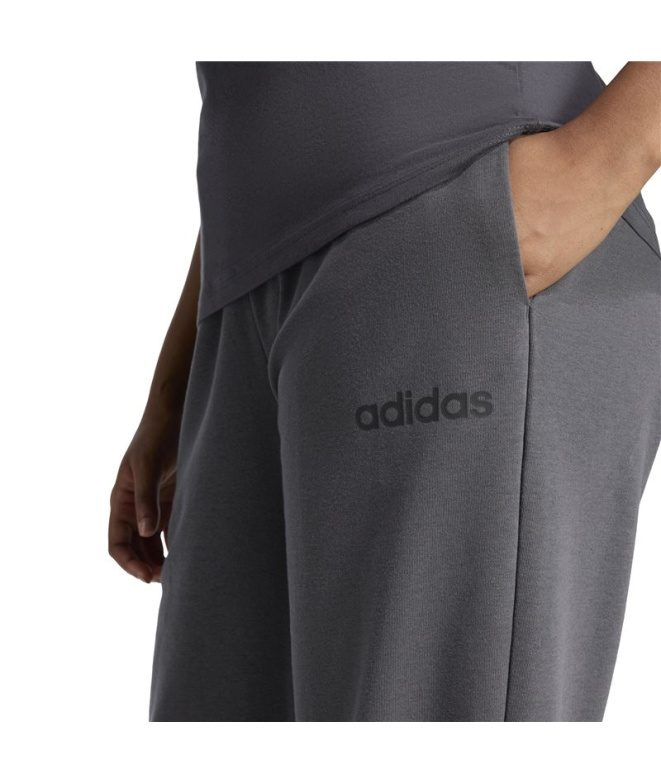 Pantalones Adidas Linear Ft Cf Mujer Gris/Negro