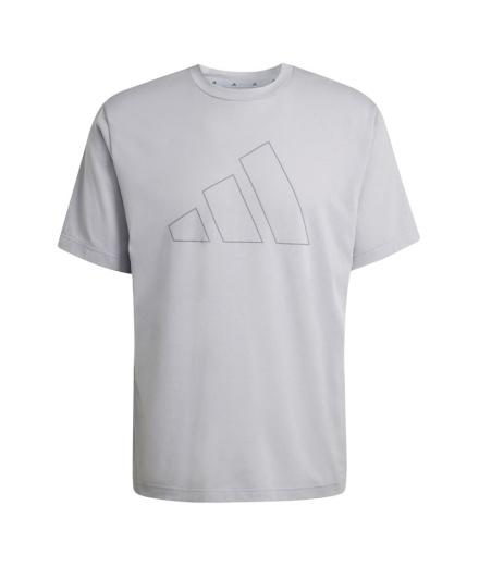 T-shirt Fitness adidas We Fr Big Logo Halo Silver Homme