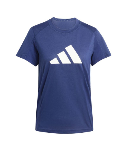Camiseta Mulher adidas We Logo Fitness Azul Escuro/Branco