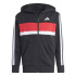 Survêtement adidas 3-Stripes Tib Ft Ts Enfant Noir/Blanc/Bordeaux