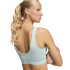 Sutiã esportivo Fitness Mulher adidas Q1 Hyg Ls, cor Sage Wonder