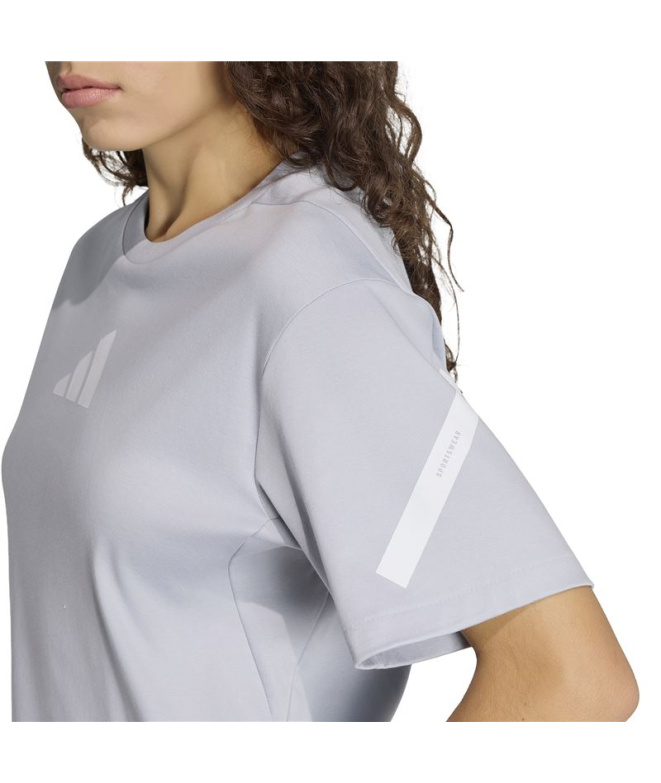 T-shirt adidas ZNE Femme Silver Halo