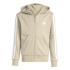 Casaco adidas Essentials com zíper frontal Menina bege/branca