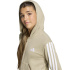 Casaco adidas Essentials com zíper frontal Menina bege/branca