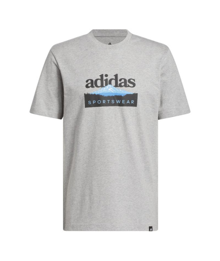 Camiseta Homem adidas Sportsman Mountain Graphic cinza