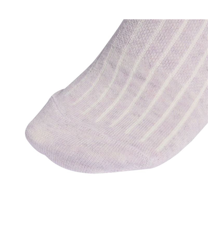 adidas Glow Meias 2P Brancas/Lavanda Gelo/Brancas