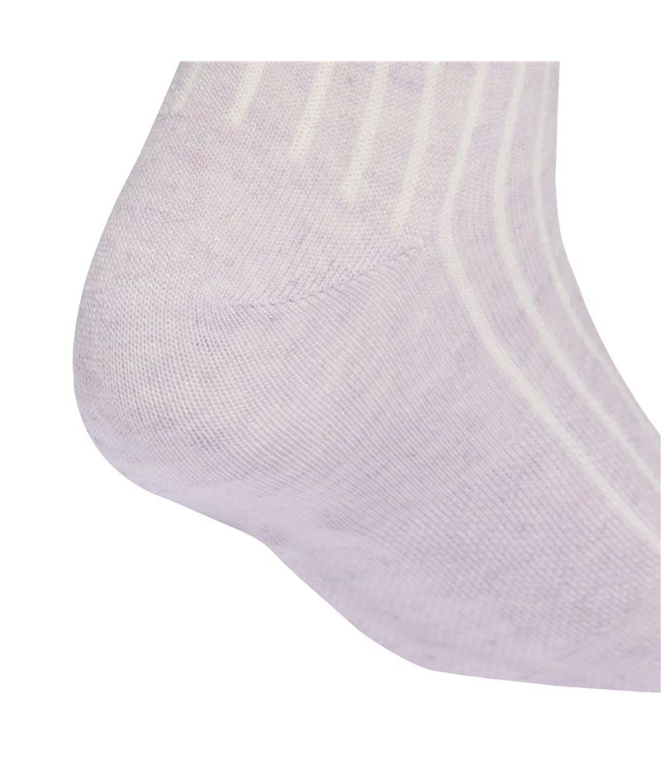 adidas Glow Meias 2P Brancas/Lavanda Gelo/Brancas