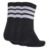Chaussettes adidas Ess Mid 3P à 3 bandes noires et blanches
