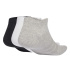 Chaussettes adidas Thin&Light Essentials 3P, taille moyenne, gris chiné/blanc/noir