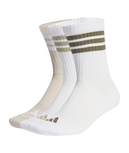 Chaussettes adidas Sportswear 3-Stripes 3P Blanc / Beige...
