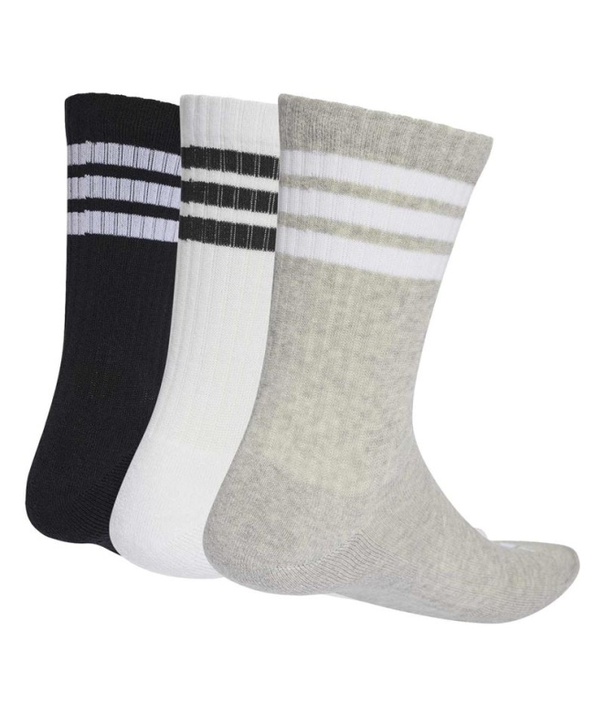adidas 3- Chaussettes Ess Crw 3P Brgrin/Blanc/Noir