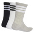 adidas 3- Chaussettes Ess Crw 3P Brgrin/Blanc/Noir