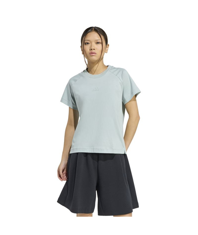 T-shirt adidas Soft Lux Femme couleur sauge Wonder