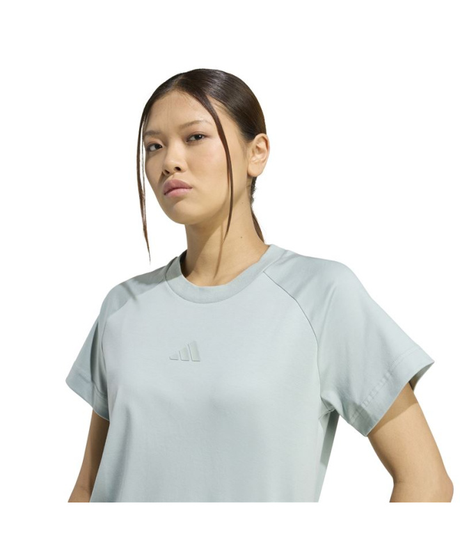 T-shirt adidas Soft Lux Femme couleur sauge Wonder
