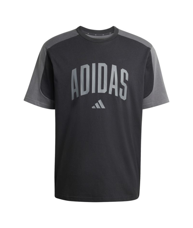 T-shirt adidas Collegiate pour Homme , noir/gris