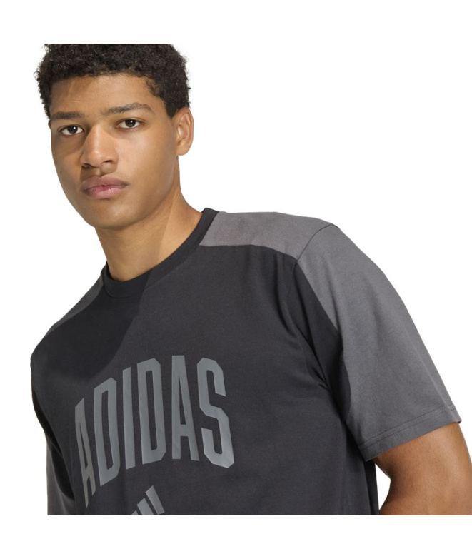 T-shirt adidas Collegiate pour Homme , noir/gris