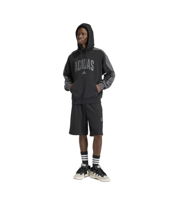 Sudadera adidas Collegiate Hd Hombre Negro/Gris