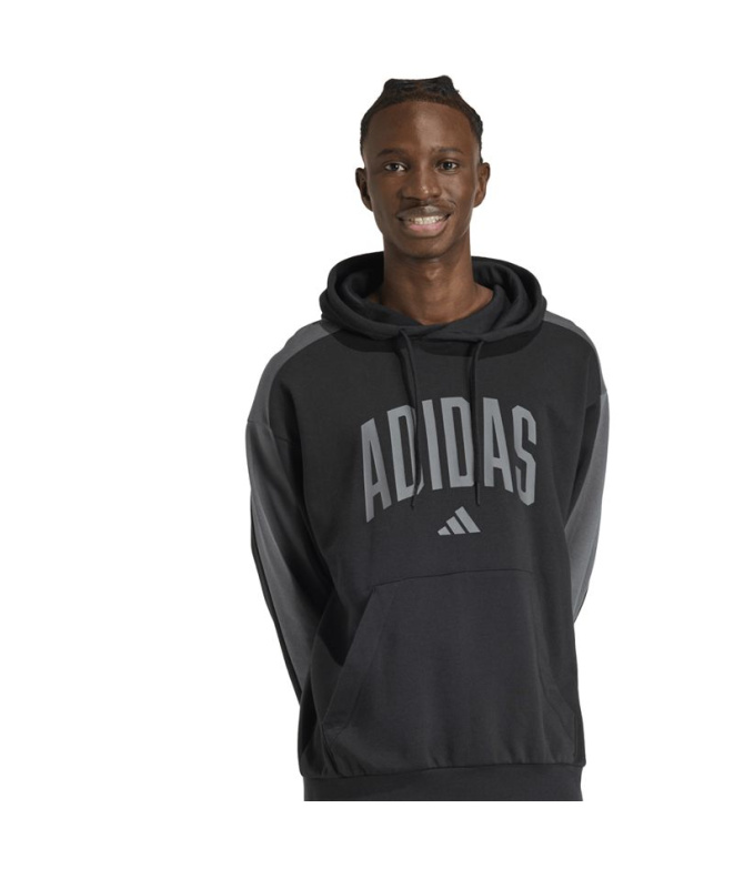 Sudadera adidas Collegiate Hd Hombre Negro/Gris