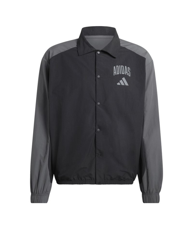 Casaco adidas Collegiate Coach Homem Preta/Cinza