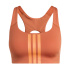 Sujetador Deportivo de Fitness adidas Optime Workout 3-Stripes Mujer Naranja/Naranja
