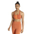 Sutiã esportivo Fitness Mulher adidas Workout 3-Stripes, laranja/laranja