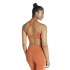 Sutiã esportivo Fitness Mulher adidas Workout 3-Stripes, laranja/laranja