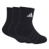 Meias Infantil adidas Kd Ank 3P, preto/preto/branco