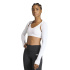 Camiseta Mulher adidas Pwr Ess Shrug para Fitness , branca