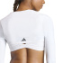 Camiseta Mulher adidas Pwr Ess Shrug para Fitness , branca