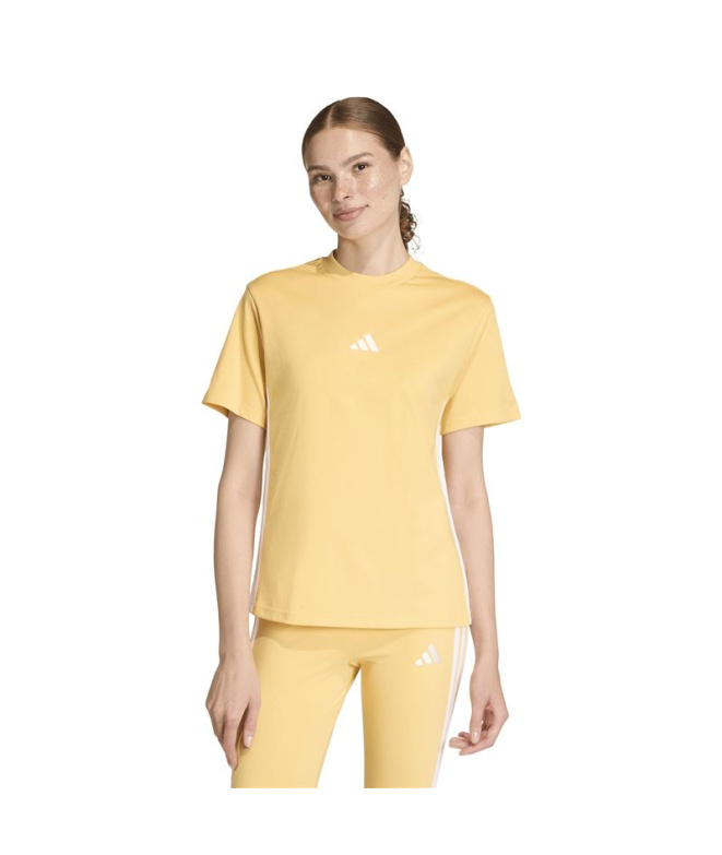 Camiseta Mulher adidas 3 Stripes Sj Mase/Branca