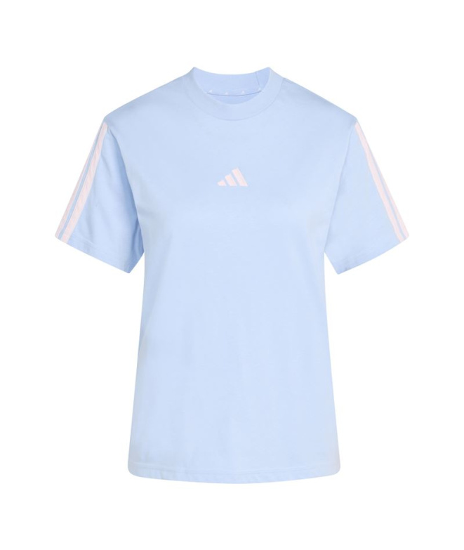T-shirt Femme adidas 3-Stripes SJ bleu/rose