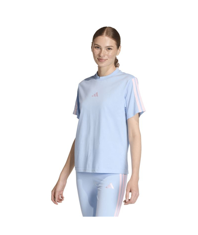 T-shirt Femme adidas 3-Stripes SJ bleu/rose