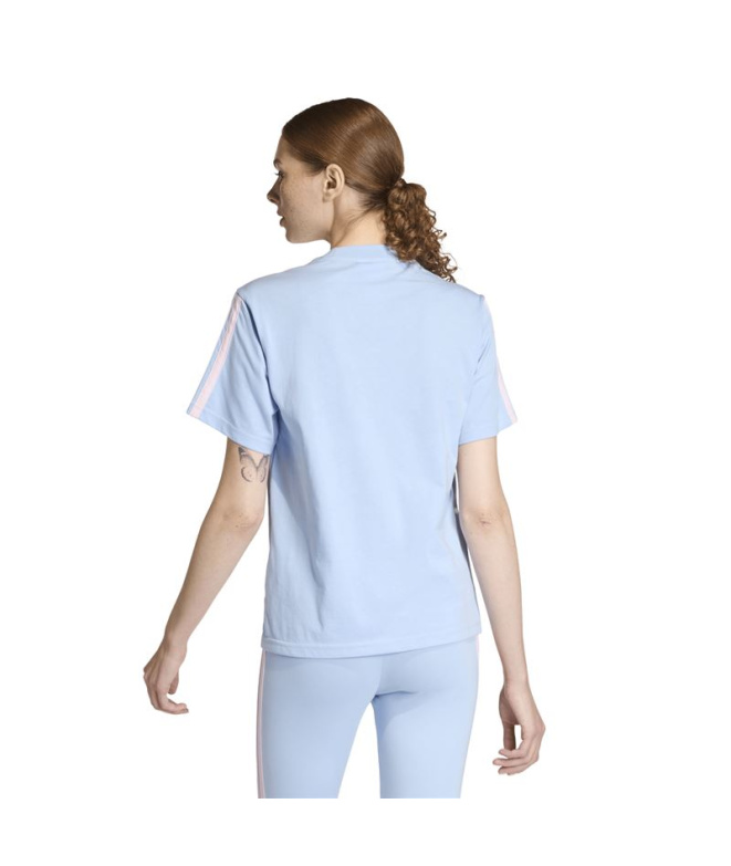 T-shirt Femme adidas 3-Stripes SJ bleu/rose