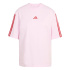 Camiseta Mulher adidas 3-Stripes SJ BF rosa/bordô