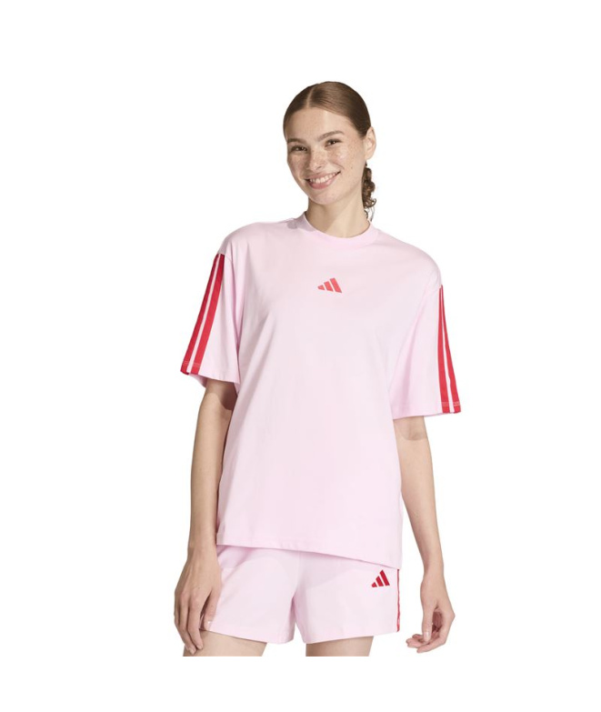 T-shirt Femme adidas 3-Stripes SJ BF rose/bordeaux