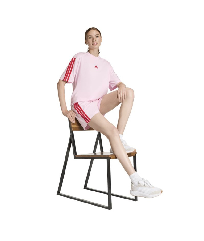 T-shirt Femme adidas 3-Stripes SJ BF rose/bordeaux