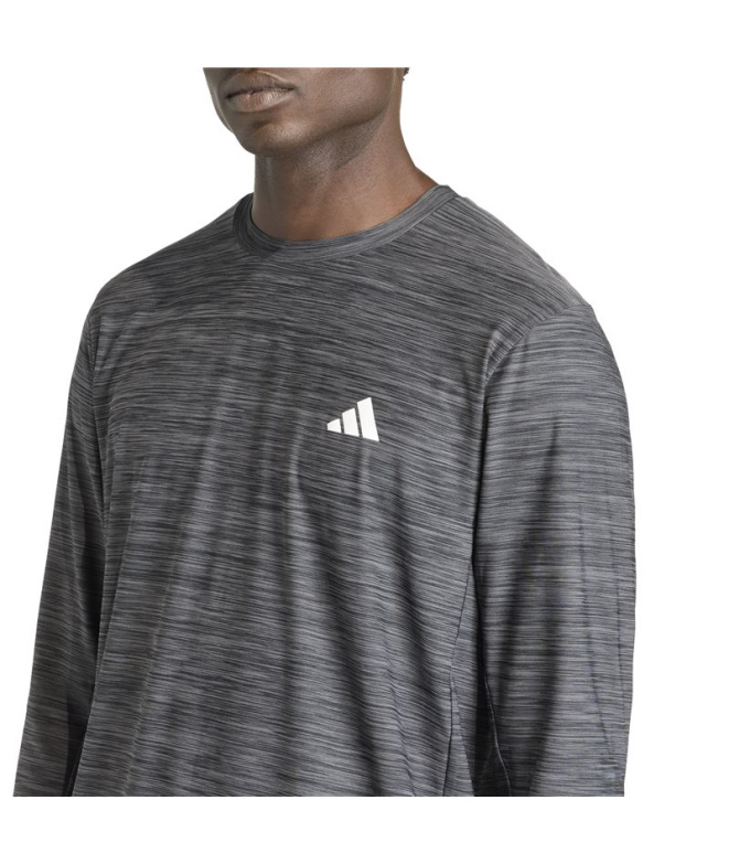 T-shirt Fitness adidas We Flex LS Homme noir