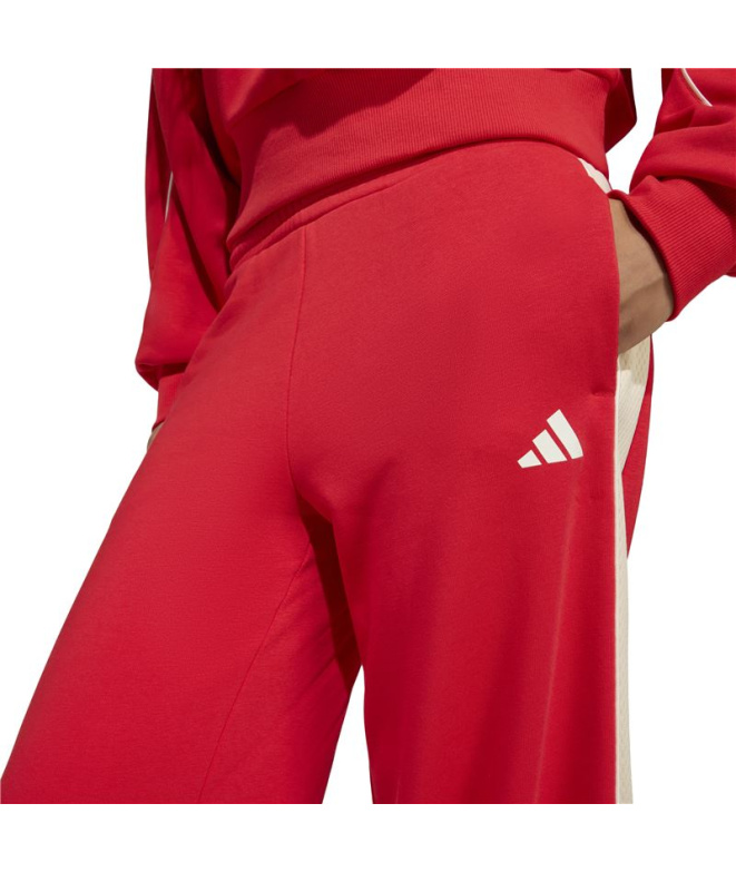 Pantalones adidas Jg Std Wl Niña Granate/Blanco