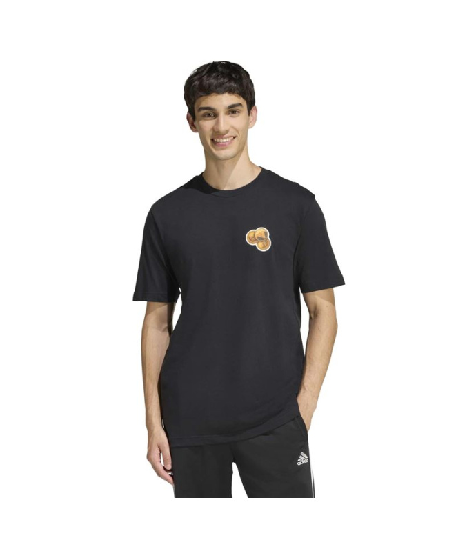 Camiseta preta Homem adidas Gum