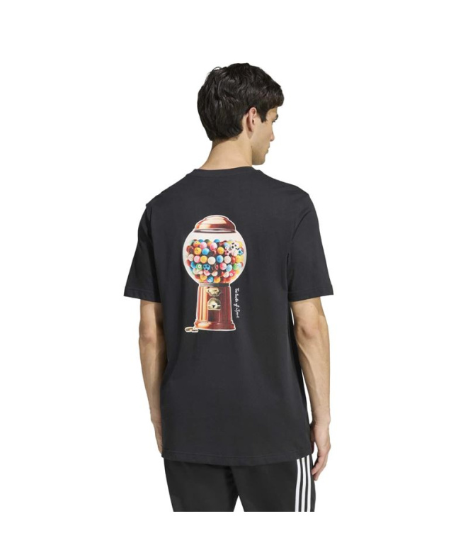 Camiseta preta Homem adidas Gum